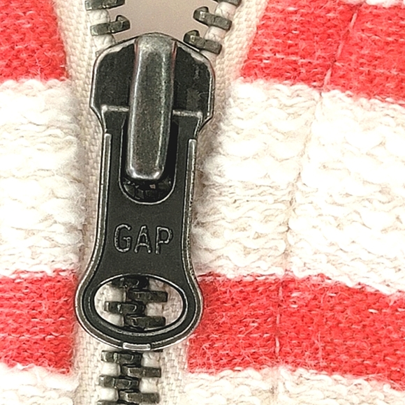 Gap Women's Red & White Striped Full Zip Hoodie Size M - Picture 8 of 10